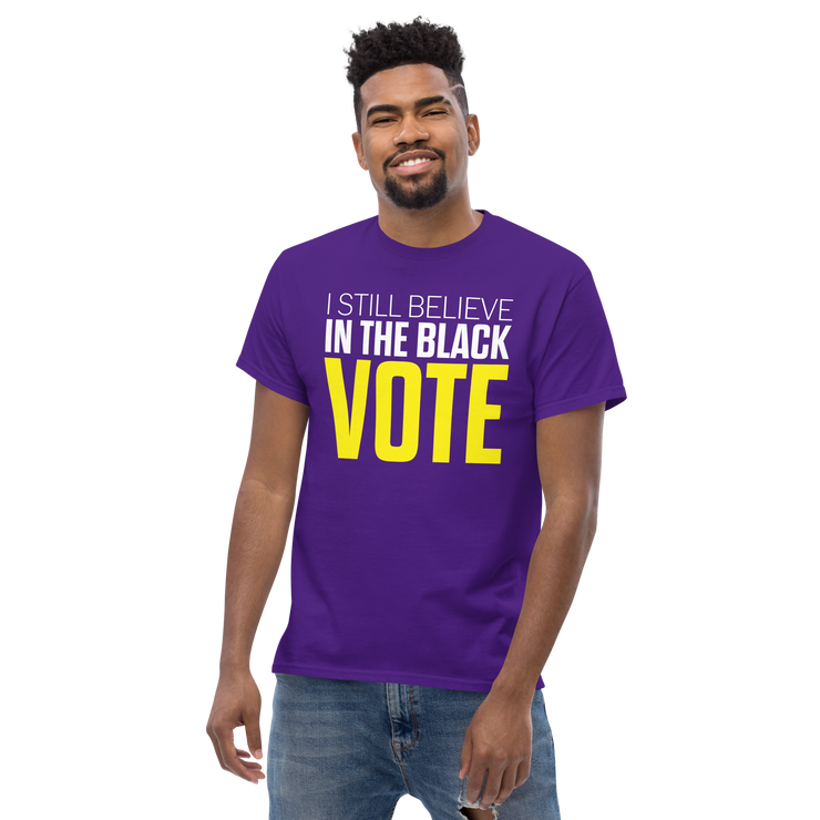 Short Sleeve Tee- I STILL BELIEVE IN THE BLACK VOTE ™ (Purple)