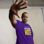 Short Sleeve Tee- I STILL BELIEVE IN THE BLACK VOTE ™ (Purple)