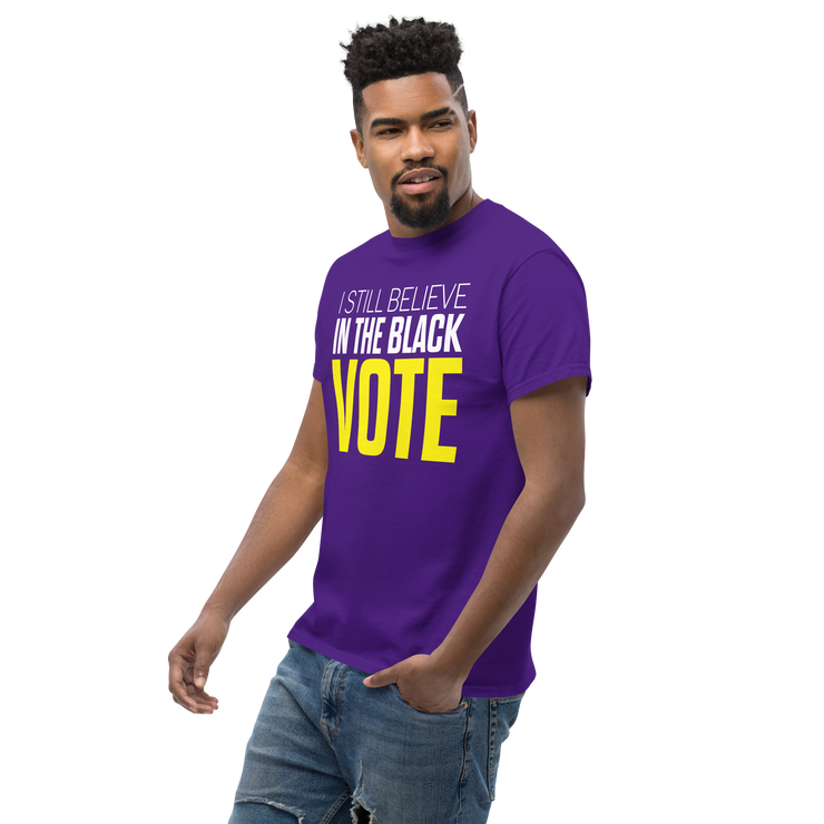 Short Sleeve Tee- I STILL BELIEVE IN THE BLACK VOTE ™ (Purple)