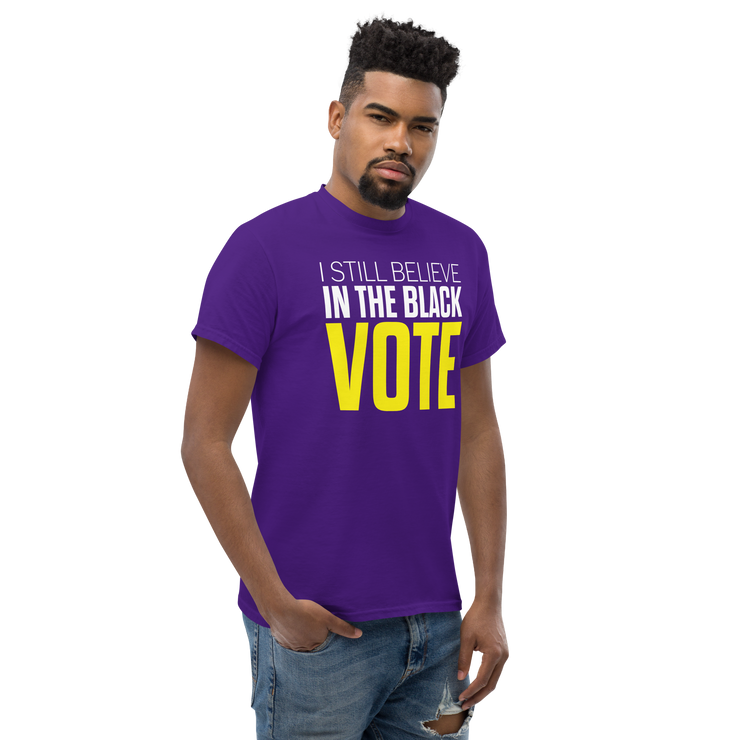 Short Sleeve Tee- I STILL BELIEVE IN THE BLACK VOTE ™ (Purple)