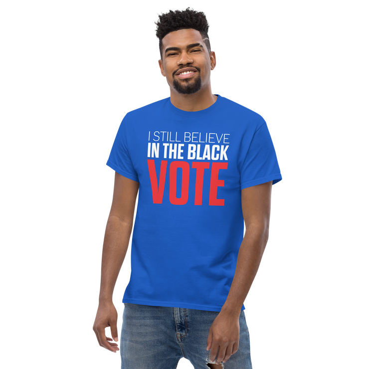 Short Sleeve Tee- I STILL BELIEVE IN THE BLACK VOTE ™ (Blue Royal)