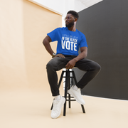 Short Sleeve Tee- I STILL BELIEVE IN THE BLACK VOTE ™ (White & Blue Royal)
