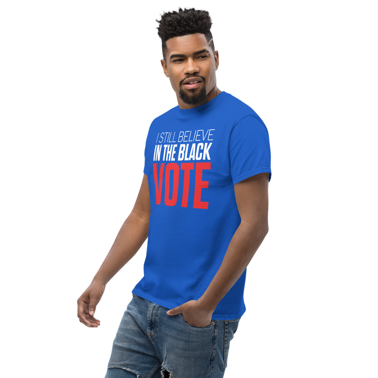 Short Sleeve Tee- I STILL BELIEVE IN THE BLACK VOTE ™ (Blue Royal)