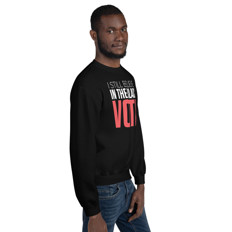 Crewneck Sweatshirt-I STILL BELIEVE IN THE BLACK VOTE ™ (Red & White)
