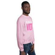 Crewneck Sweatshirt-I STILL BELIEVE IN THE BLACK VOTE ™ (Pink & White)