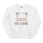 Geriatric Millennial Brown Hands Unisex Sweatshirt - Brown