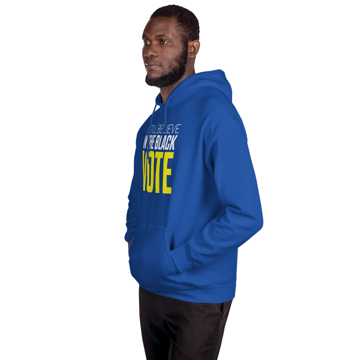 Hoodie-I STILL BELIEVE IN THE BLACK VOTE ™ (Royal Blue & Yellow)