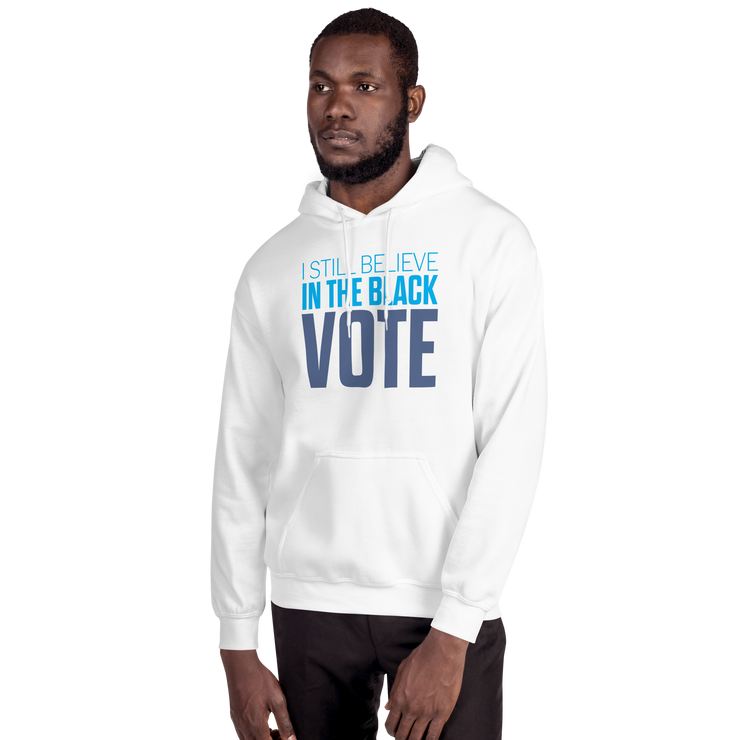 Long Sleeve Tee- I STILL BELIEVE IN THE BLACK VOTE ™ (Blue & White)