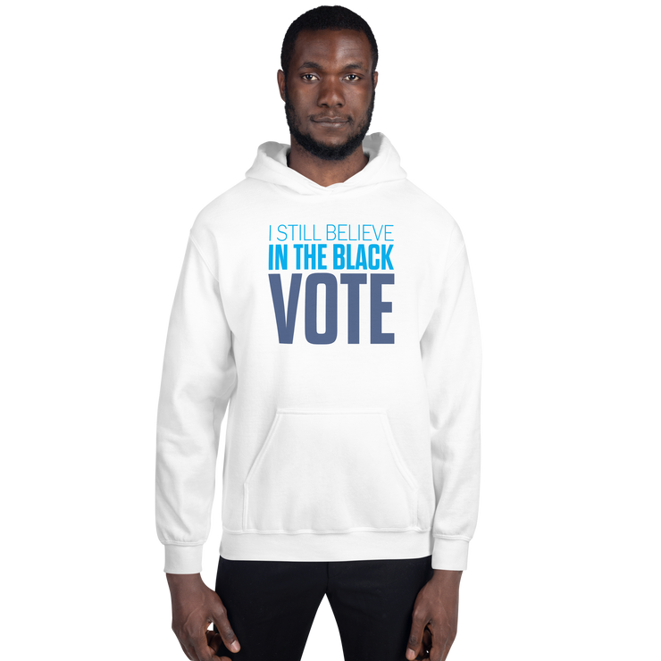 Long Sleeve Tee- I STILL BELIEVE IN THE BLACK VOTE ™ (Blue & White)