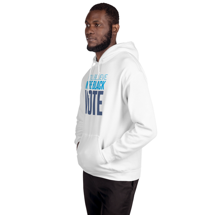 Long Sleeve Tee- I STILL BELIEVE IN THE BLACK VOTE ™ (Blue & White)