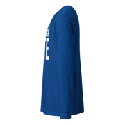 Long Sleeve Tee- I STILL BELIEVE IN THE BLACK VOTE ™ (White & Blue Royal)