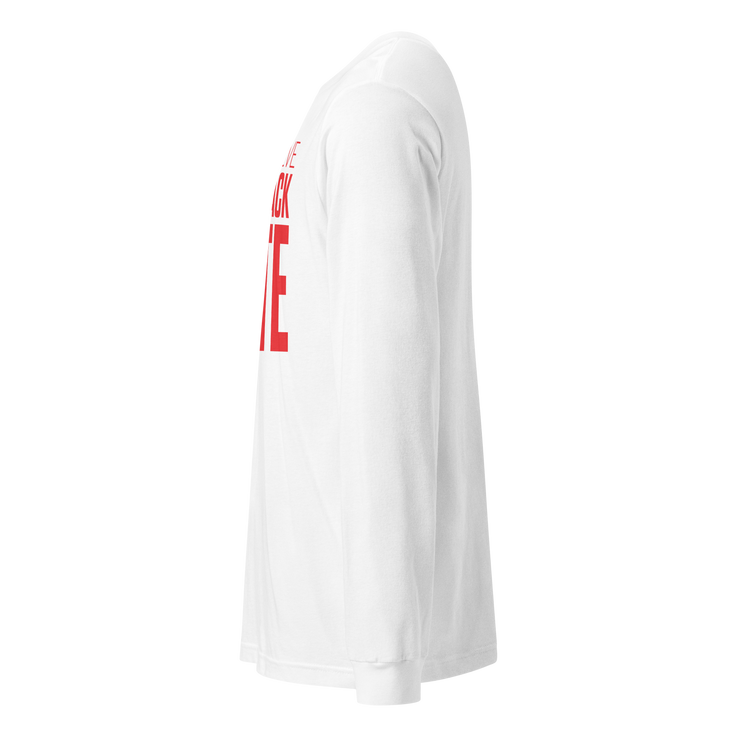 Long Sleeve Tee- I STILL BELIEVE IN THE BLACK VOTE ™ (Red & White)