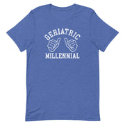 Geriatric Millennial w/ Hands Unisex t-shirt - White