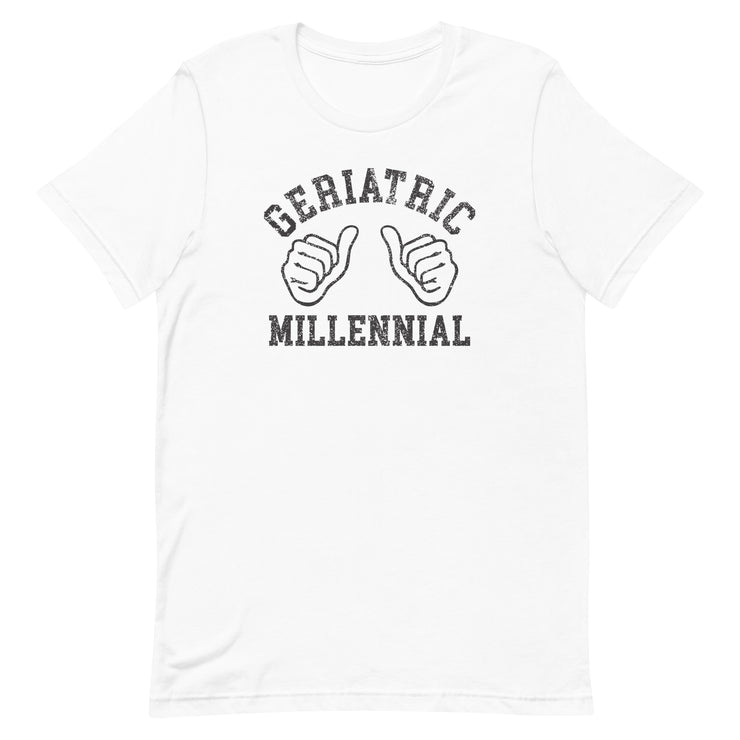 Geriatric Millennial w/ Hands Unisex t-shirt - Black